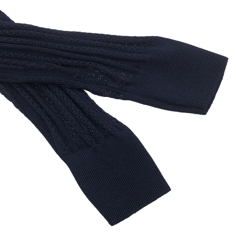 HERMES 長袖印花襯衫上衣 *17-7766 絲綢海軍藍 #34 二手女款-10