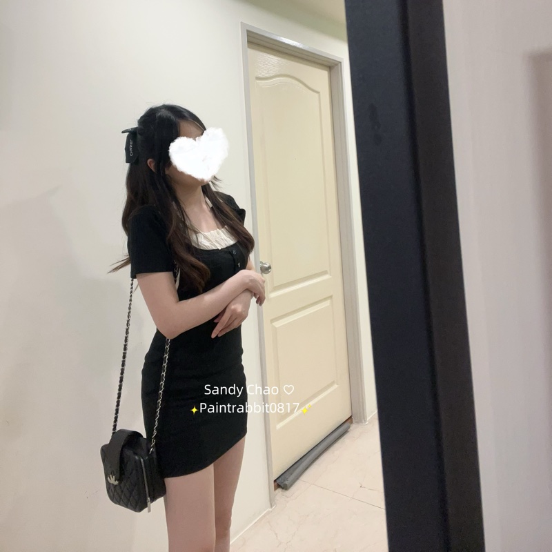 ෆ Chanel鴛鴦扣黑色相機包 盒子包-7