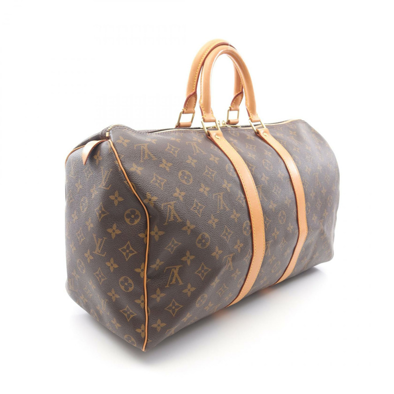 LOUIS VUITTON Keepall45 手提包 M41428 Monogram 帆布 棕色 二手 中性 LV-1