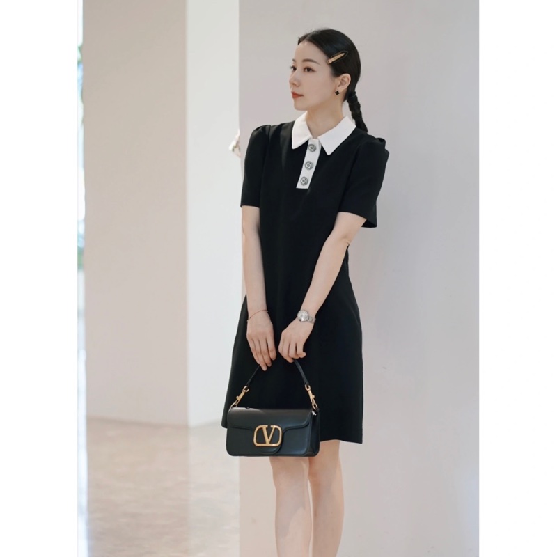 Valentino華倫天奴 Locò Vlogo磁扣開合 可拆卸鎖扣鏈條 小牛皮 法棍包 小號-3