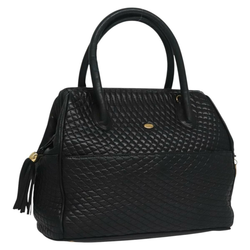 【日本直送】BALLY 絎縫手提包 皮革 黑色 正品 109810-0