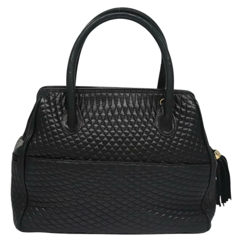 【日本直送】BALLY 絎縫手提包 皮革 黑色 正品 109810-1