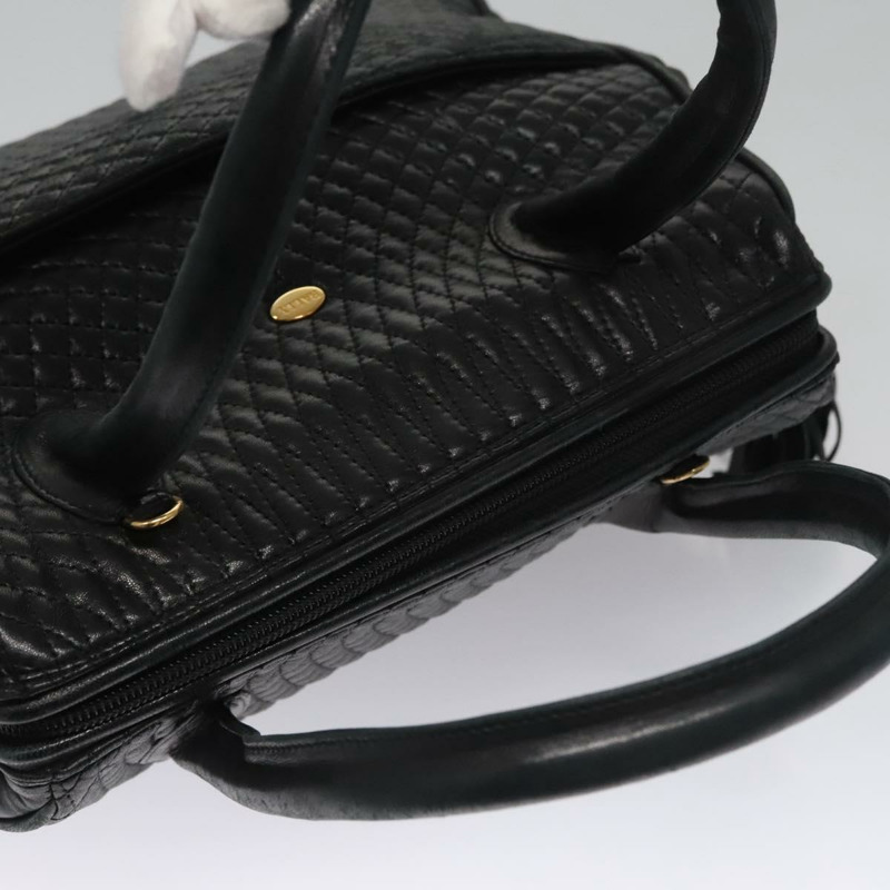 【日本直送】BALLY 絎縫手提包 皮革 黑色 正品 109810-5