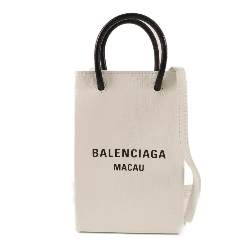 BALENCIAGA 牛皮皮革2 Way Shoulder Bag銀扣手挽肩背兩用袋-0