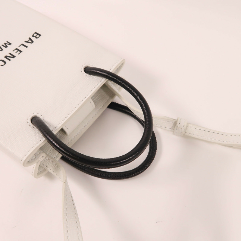 BALENCIAGA 牛皮皮革2 Way Shoulder Bag銀扣手挽肩背兩用袋-4