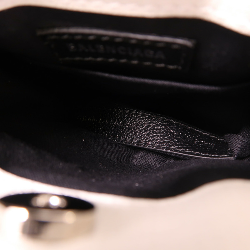 BALENCIAGA 牛皮皮革2 Way Shoulder Bag銀扣手挽肩背兩用袋-8