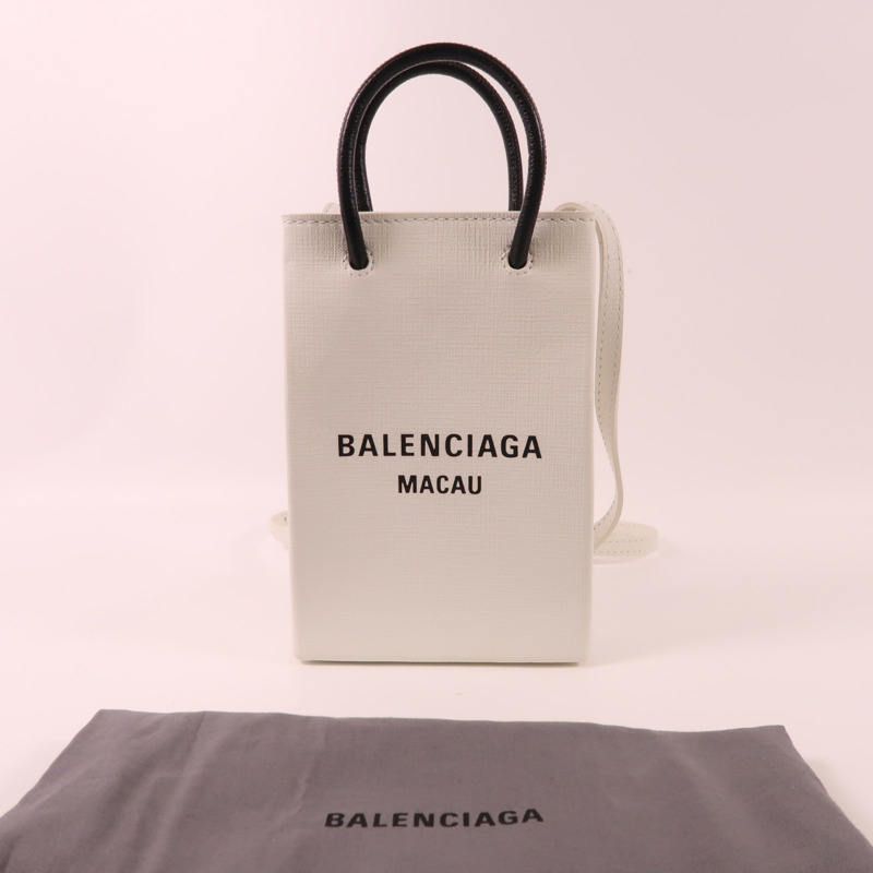 BALENCIAGA 牛皮皮革2 Way Shoulder Bag銀扣手挽肩背兩用袋-17