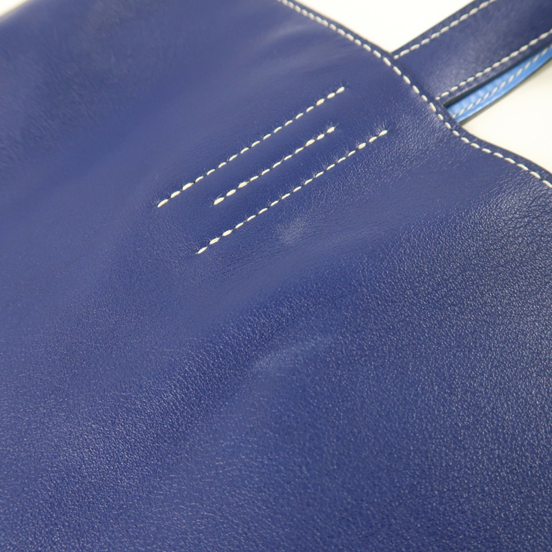 HERMES Swift皮革Double Sens肩背袋/手挽袋Bleu Hydra-12