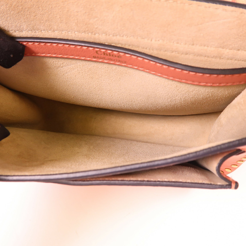 Chloe 牛皮皮革Shoulder Bag金扣肩背袋-5