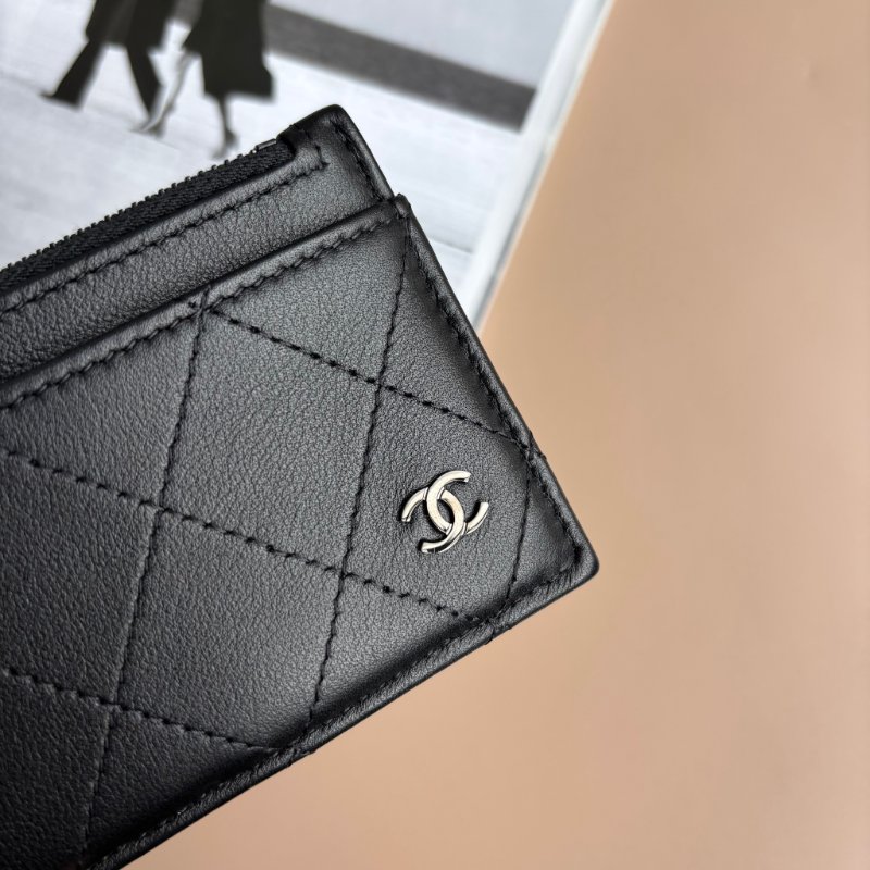 ::CHANEL:: AP3823 So Black Card Holder 黑色卡片零錢包 卡夾-3