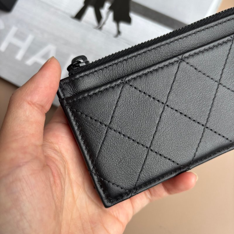 ::CHANEL:: AP3823 So Black Card Holder 黑色卡片零錢包 卡夾-5