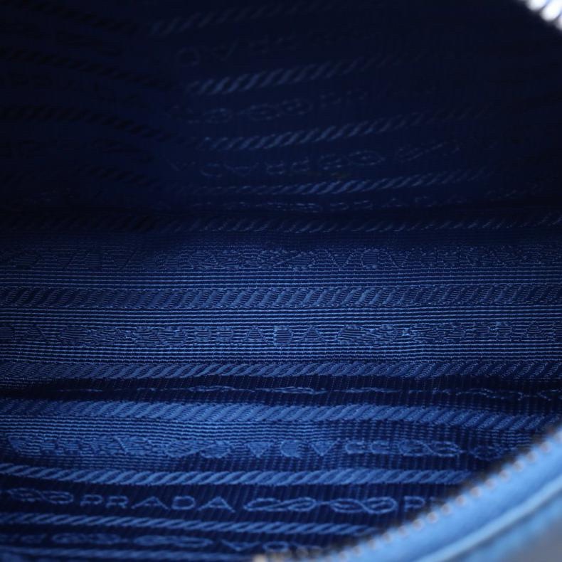 PRADA(普拉達) Hobo 三合一 藍色 帆布-4