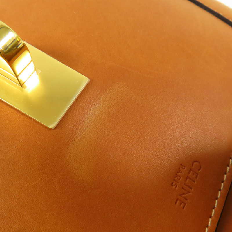 CELINE 牛皮皮革Besace 金扣肩背袋-16