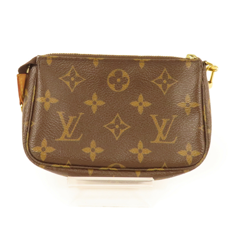 LOUIS VUITTON Monogram Mini Pochette Accessoires金扣手挽袋-1