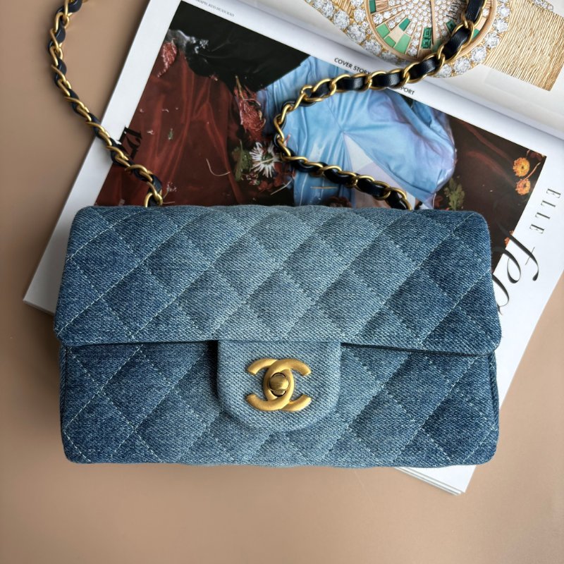 ::CHANEL:: A69900 漸層丹寧金雙C COCO 20-0