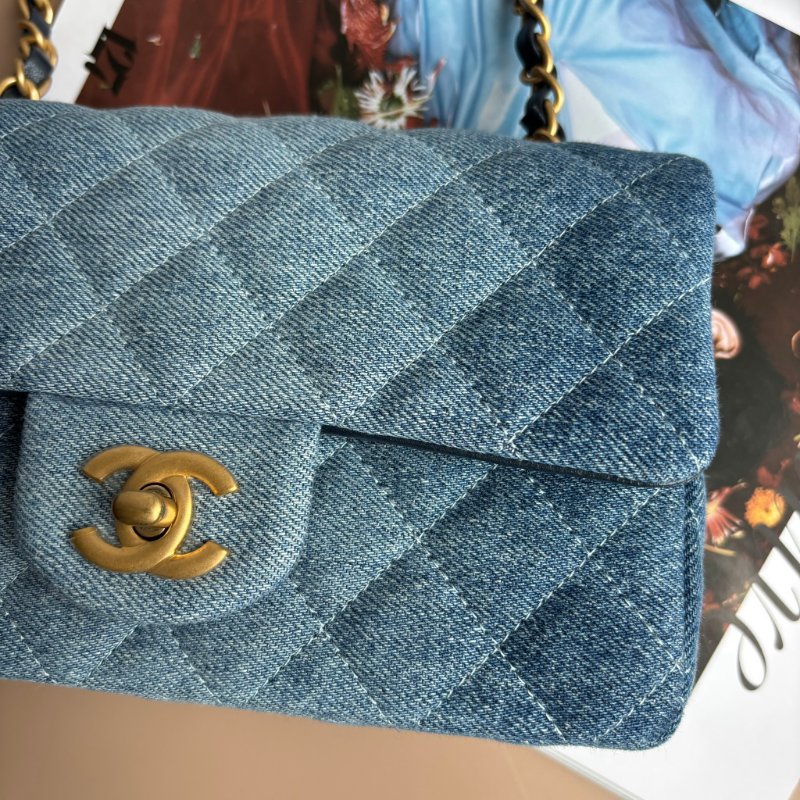 ::CHANEL:: A69900 漸層丹寧金雙C COCO 20-4