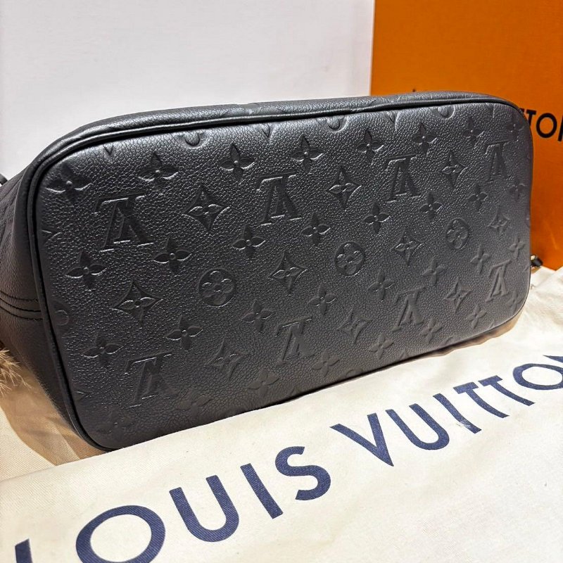 *SHIHNA名牌精品*LV Neverfull MM 黑壓紋托特包-4