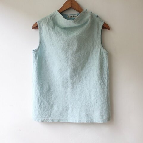 三宅ㄧ生Asha by MDS水藍色印度棉背心