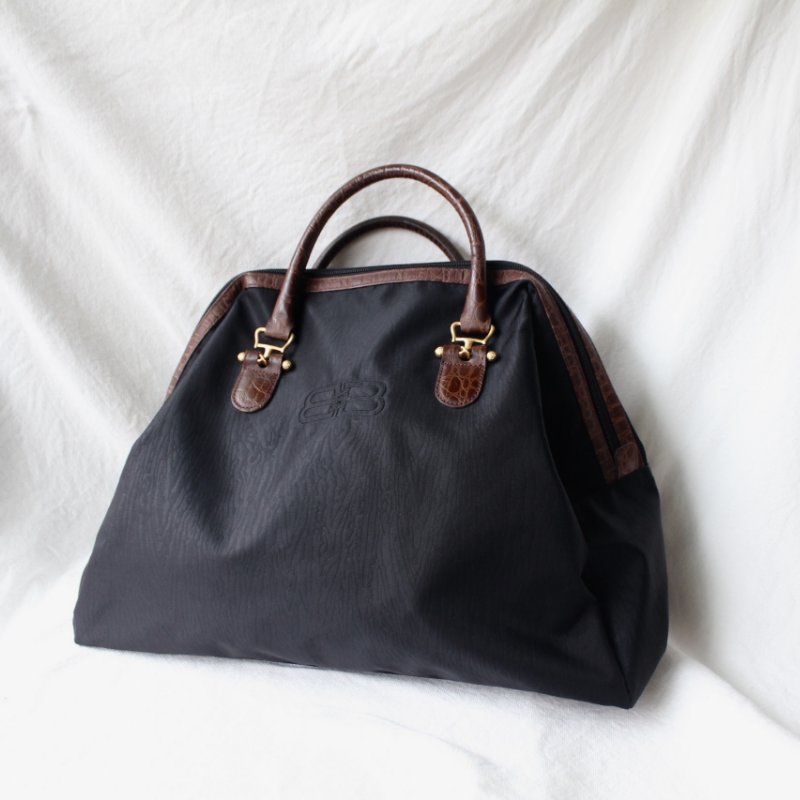 Balenciaga巴黎世家黑色尼龍旅行包-0