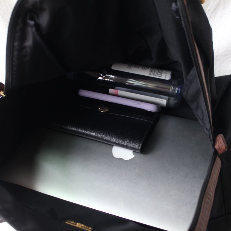 Balenciaga巴黎世家黑色尼龍旅行包-7