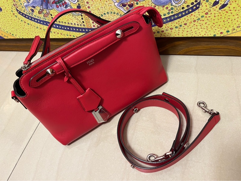 FENDI 紅色by the way Boston包 降價喜歡快帶走-4