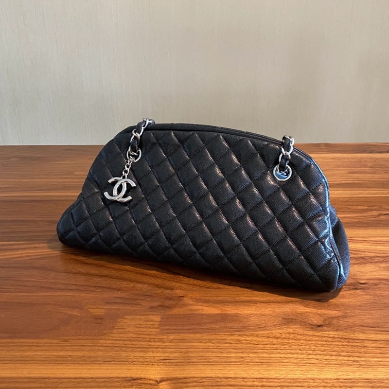 95新 Chanel 香奈兒魚子醬保齡球包 成色狀態好-0