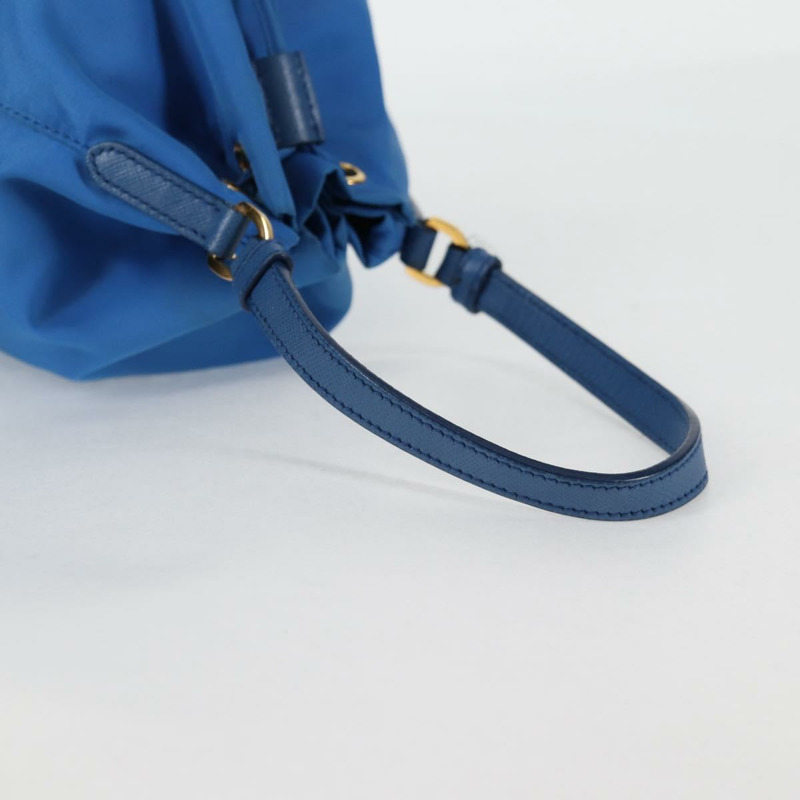 【日本直送】PRADA 尼龍雙肩手提包 藍色金色 正品 127263V-6