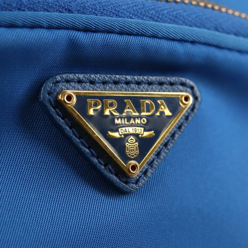 【日本直送】PRADA 尼龍雙肩手提包 藍色金色 正品 127263V-16