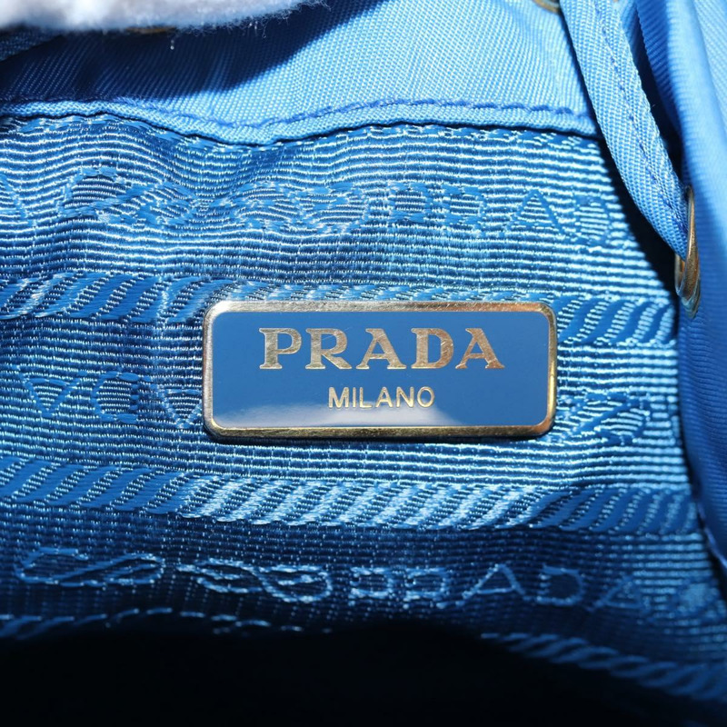 【日本直送】PRADA 尼龍雙肩手提包 藍色金色 正品 127263V-19
