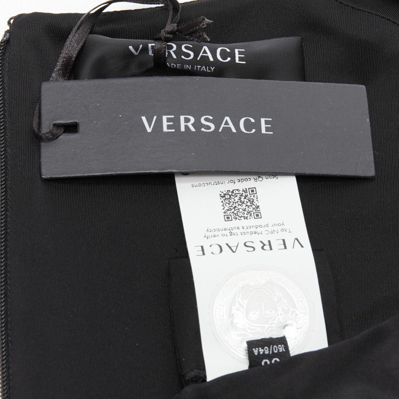 VERSACE 2021 Tresor De La Mer gold Medusa bustier harness dress IT40 S-8