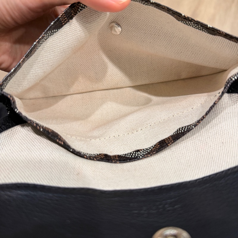 ✨ 超便宜又好用 Goyard 黑色翻蓋長夾錢包 搭配tote 、 hobo-53