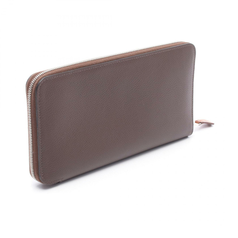HERMES Azap Long Silkin Havane Around 長版皮夾 W Evercolor 皮革 二手 SHW-1