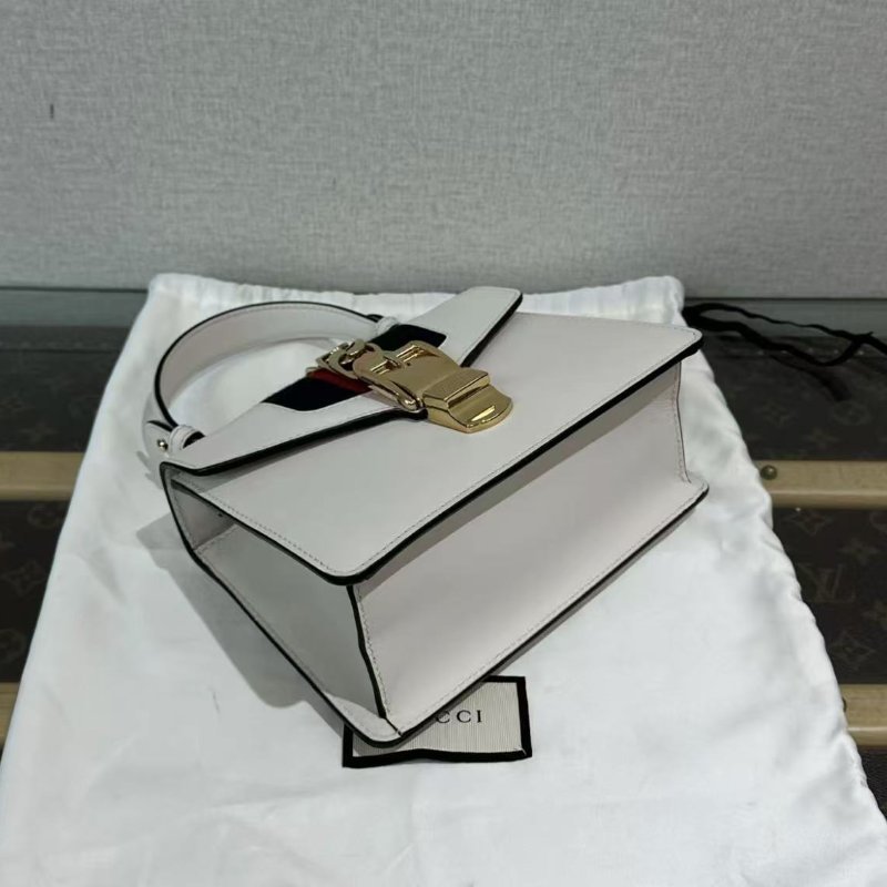 ✨Gucci 塞爾維亞白金小號肩背斜背包 20*14*8 98新 配件塵袋-3