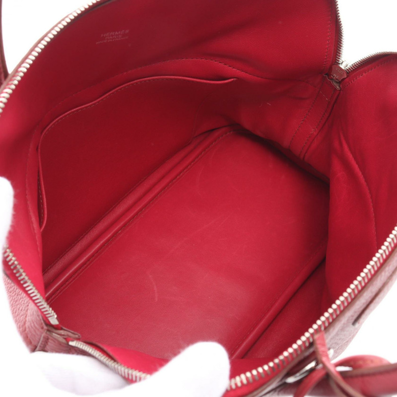 紅色 TC牛皮 Bolide 31 柏莉包 兩用包 □R刻 銀扣 □R Ruby/PHW-2