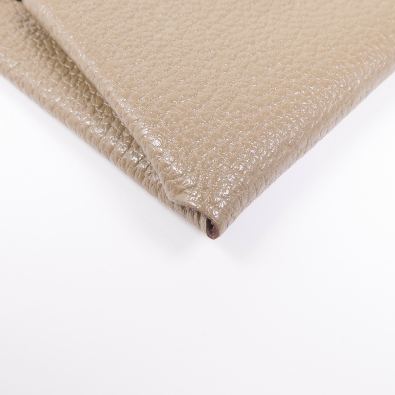 HERMES Chevre皮革Bastia Change Purse零錢包18 Etoupe-8