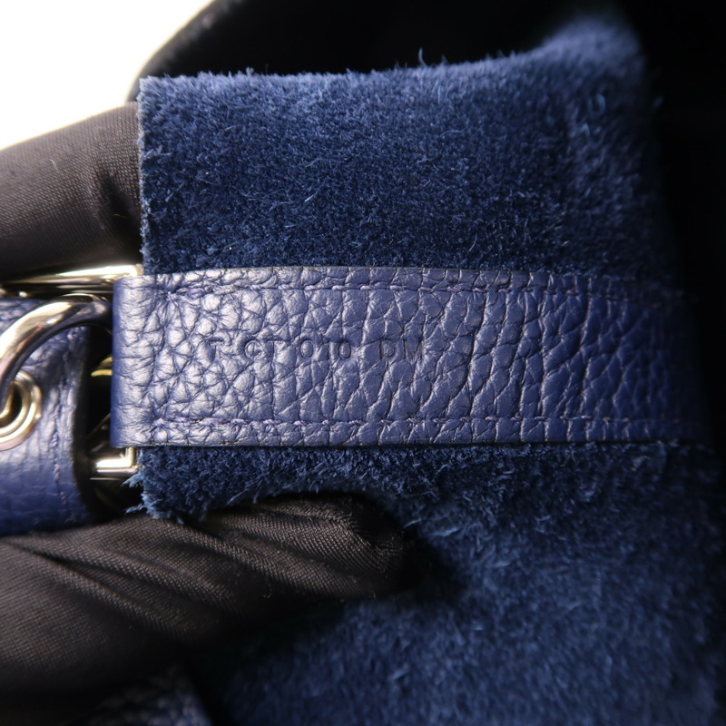 HERMES Clemence皮革Picotin GM銀扣手挽袋Bleu Nuit-7