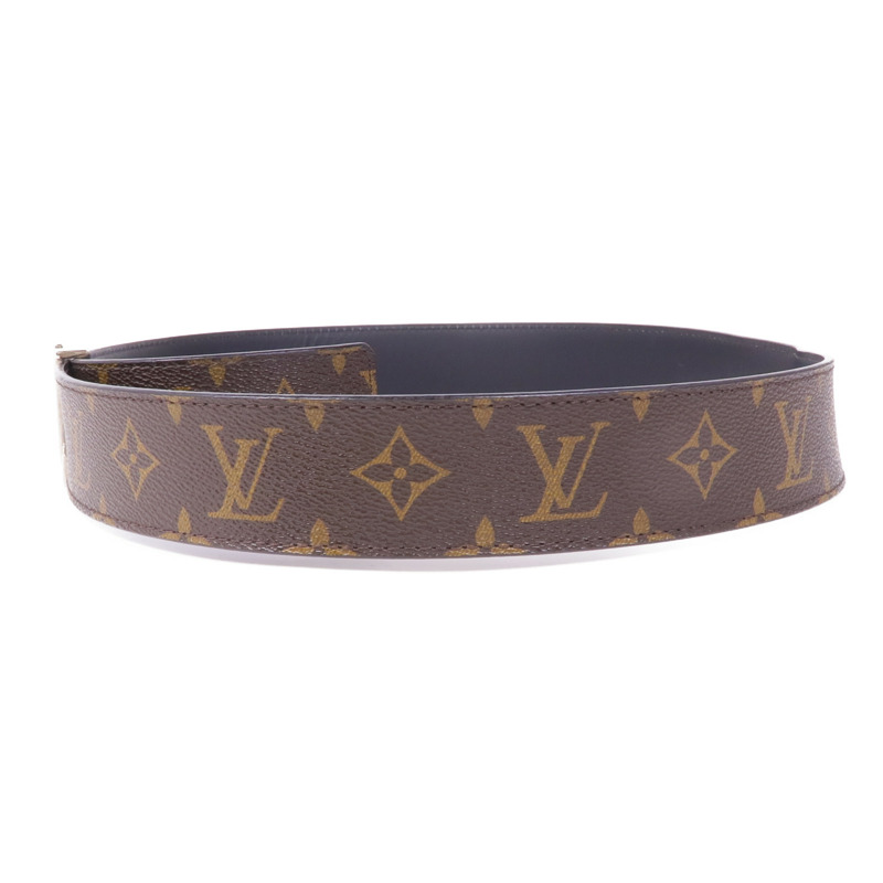 LOUIS VUITTON Monogram Belt 90cm銀扣皮帶-1