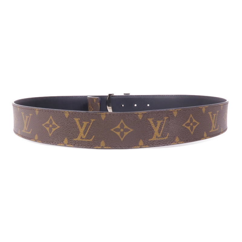 LOUIS VUITTON Monogram Belt 90cm銀扣皮帶-2