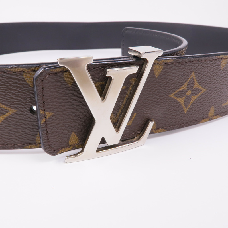 LOUIS VUITTON Monogram Belt 90cm銀扣皮帶-4