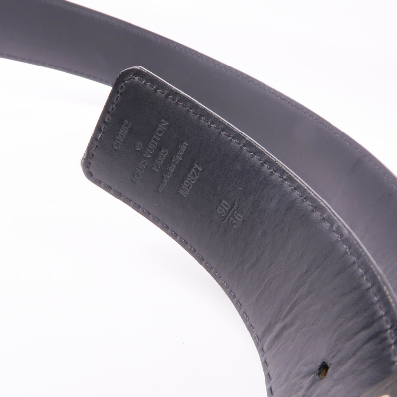 LOUIS VUITTON Monogram Belt 90cm銀扣皮帶-5