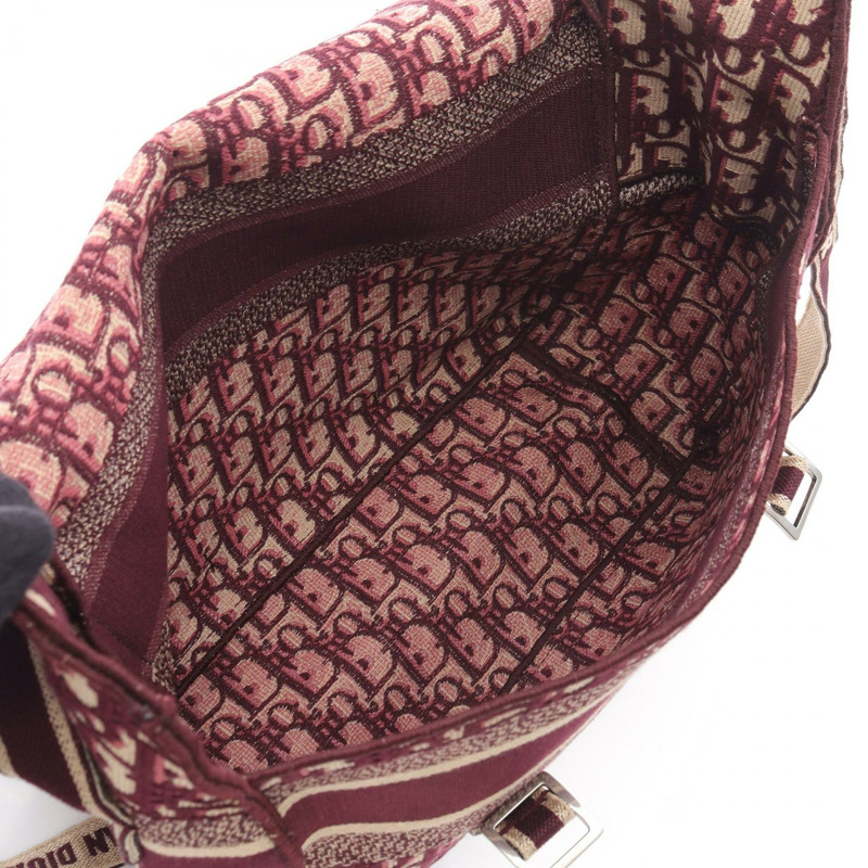 Christian Dior DiorCamp Oblique 肩背包 帆布 皮革 波爾多米色 二手-2