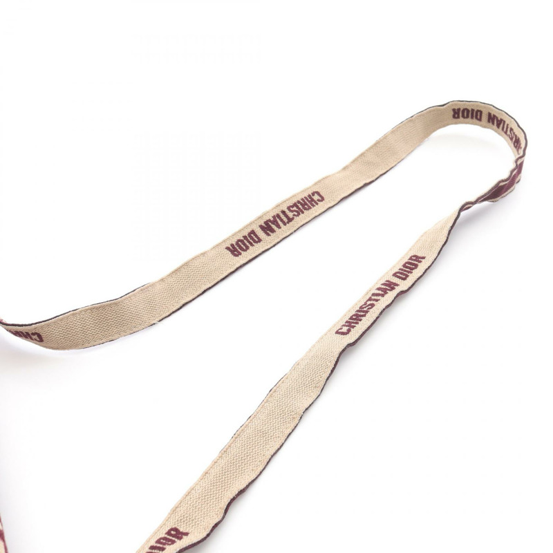 Christian Dior DiorCamp Oblique 肩背包 帆布 皮革 波爾多米色 二手-4