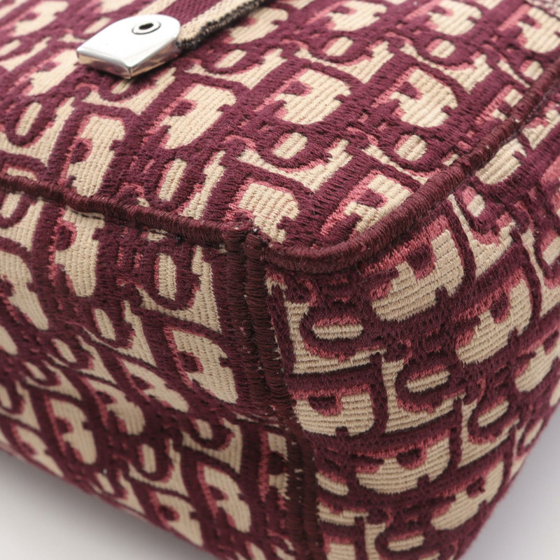 Christian Dior DiorCamp Oblique 肩背包 帆布 皮革 波爾多米色 二手-9