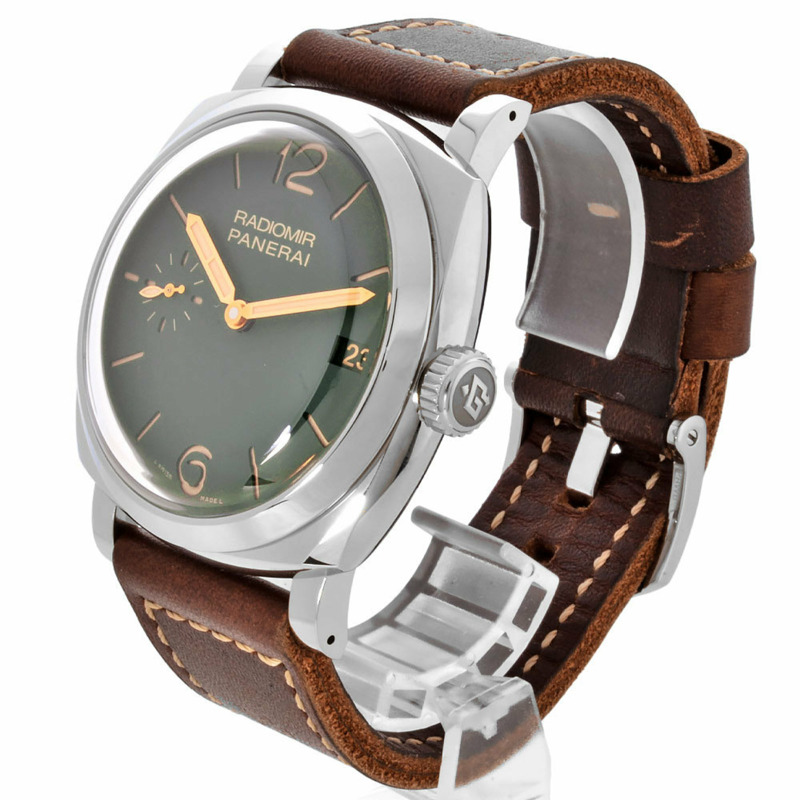 PANERAI PAM00736 Radiomir 腕錶，手動上鍊，綠色錶盤，1940 3日動力儲存，Acciaio Boutique 獨家發售，全球 300 件，男士-1