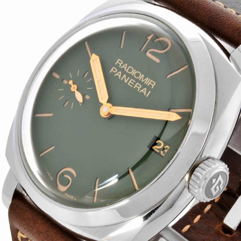 PANERAI PAM00736 Radiomir 腕錶，手動上鍊，綠色錶盤，1940 3日動力儲存，Acciaio Boutique 獨家發售，全球 300 件，男士-7