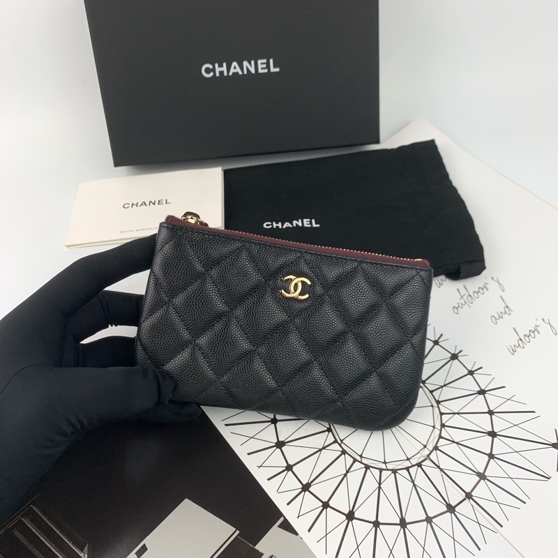 ◻️Chanel經典荔枝皮一字零錢包（晶片款）-0