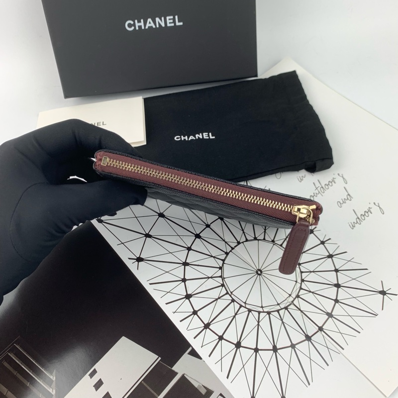◻️Chanel經典荔枝皮一字零錢包（晶片款）-4