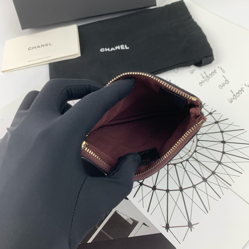 ◻️Chanel經典荔枝皮一字零錢包（晶片款）-6