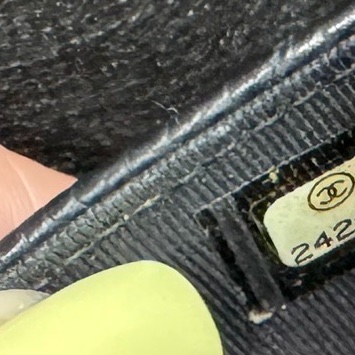 真品chanel 黑金 信用卡卡夾 卡夾 卡包 皮夾 皮包 零錢包-14