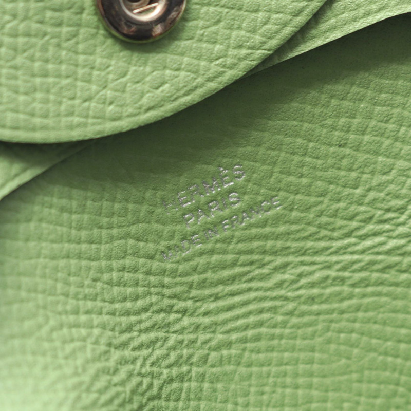 HERMES Bastia 零錢包 Z Epsom 皮革 Vert criquet 二手女士 SHW-3